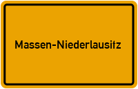 Ortsschild Massen-Niederlausitz