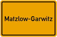 City Sign Matzlow-Garwitz
