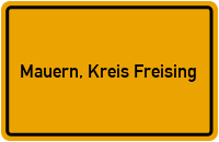 City Sign Mauern, Kreis Freising