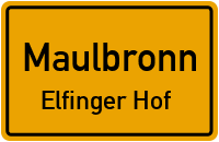 Elfingerweg in MaulbronnElfinger Hof