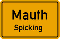 Straßenverzeichnis Mauth Spicking