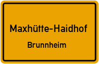 Straßenverzeichnis Maxhütte-Haidhof Brunnheim