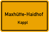Straßenverzeichnis Maxhütte-Haidhof Kappl