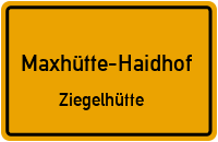 Straßenverzeichnis Maxhütte-Haidhof Ziegelhütte