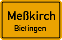 Straßen in Meßkirch Bietingen