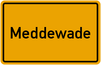 Ortsschild von Gemeinde Meddewade in Schleswig-Holstein