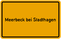 Ortsschild Meerbeck bei Stadthagen