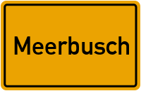 Ortsschild von Stadt Meerbusch in Nordrhein-Westfalen