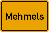 Ortsschild von Gemeinde Mehmels in Thüringen