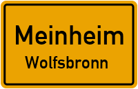 Straßenverzeichnis Meinheim Wolfsbronn