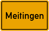 Ortsschild von Markt Meitingen in Bayern