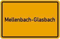 City Sign Mellenbach-Glasbach