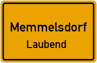 Straßenverzeichnis Memmelsdorf Laubend