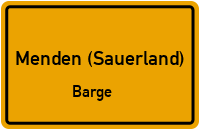 Straßenverzeichnis Menden (Sauerland) Barge