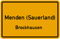 Straßenverzeichnis Menden (Sauerland) Brockhausen