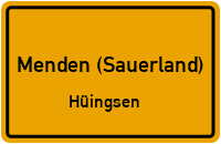 Bergstraße in Menden (Sauerland)Hüingsen
