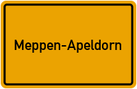 Ortsschild Meppen-Apeldorn