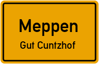 Straßenverzeichnis Meppen Gut Cuntzhof