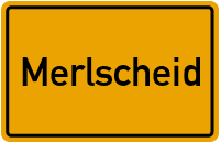 Ortsschild von Gemeinde Merlscheid in Rheinland-Pfalz