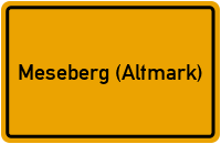 City Sign Meseberg (Altmark)