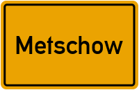 Ortsschild Metschow