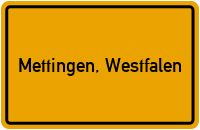 City Sign Mettingen, Westfalen