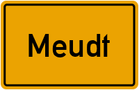 Ortsschild von Gemeinde Meudt in Rheinland-Pfalz