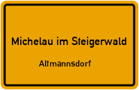 Falkenbergstraße in Michelau im SteigerwaldAltmannsdorf