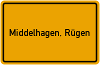 City Sign Middelhagen, Rügen