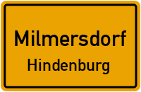 Dorfstraße in MilmersdorfHindenburg