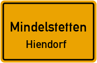 Straßenverzeichnis Mindelstetten Hiendorf