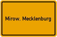 City Sign Mirow, Mecklenburg