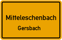 Straßen in Mitteleschenbach Gersbach