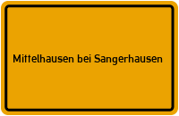 City Sign Mittelhausen bei Sangerhausen
