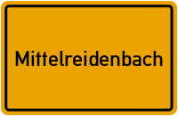 City Sign Mittelreidenbach