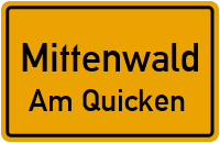 Straßenverzeichnis Mittenwald Am Quicken