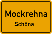 Straßenverzeichnis Mockrehna Schöna