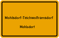 Straßenverzeichnis Mohlsdorf-Teichwolframsdorf Mohlsdorf
