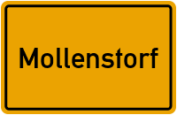 Ortsschild von Mollenstorf in Mecklenburg-Vorpommern