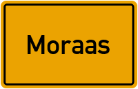 Ortsschild von Moraas in Mecklenburg-Vorpommern