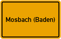 City Sign Mosbach (Baden)