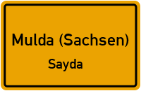 Frauensteiner Straße in Mulda (Sachsen)Sayda