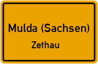 Alte Dorfstraße in Mulda (Sachsen)Zethau