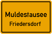 Straßenverzeichnis Muldestausee Friedersdorf