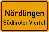 Brunecker Weg in NördlingenSüdtiroler Viertel