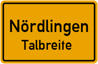 Reimlinger Straße in NördlingenTalbreite