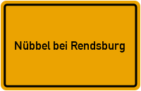 City Sign Nübbel bei Rendsburg
