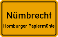 Straßenverzeichnis Nümbrecht Homburger Papiermühle