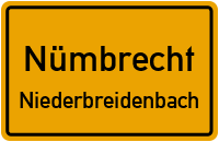 Straßenverzeichnis Nümbrecht Niederbreidenbach