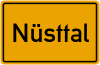 Ortsschild von Gemeinde Nüsttal in Hessen